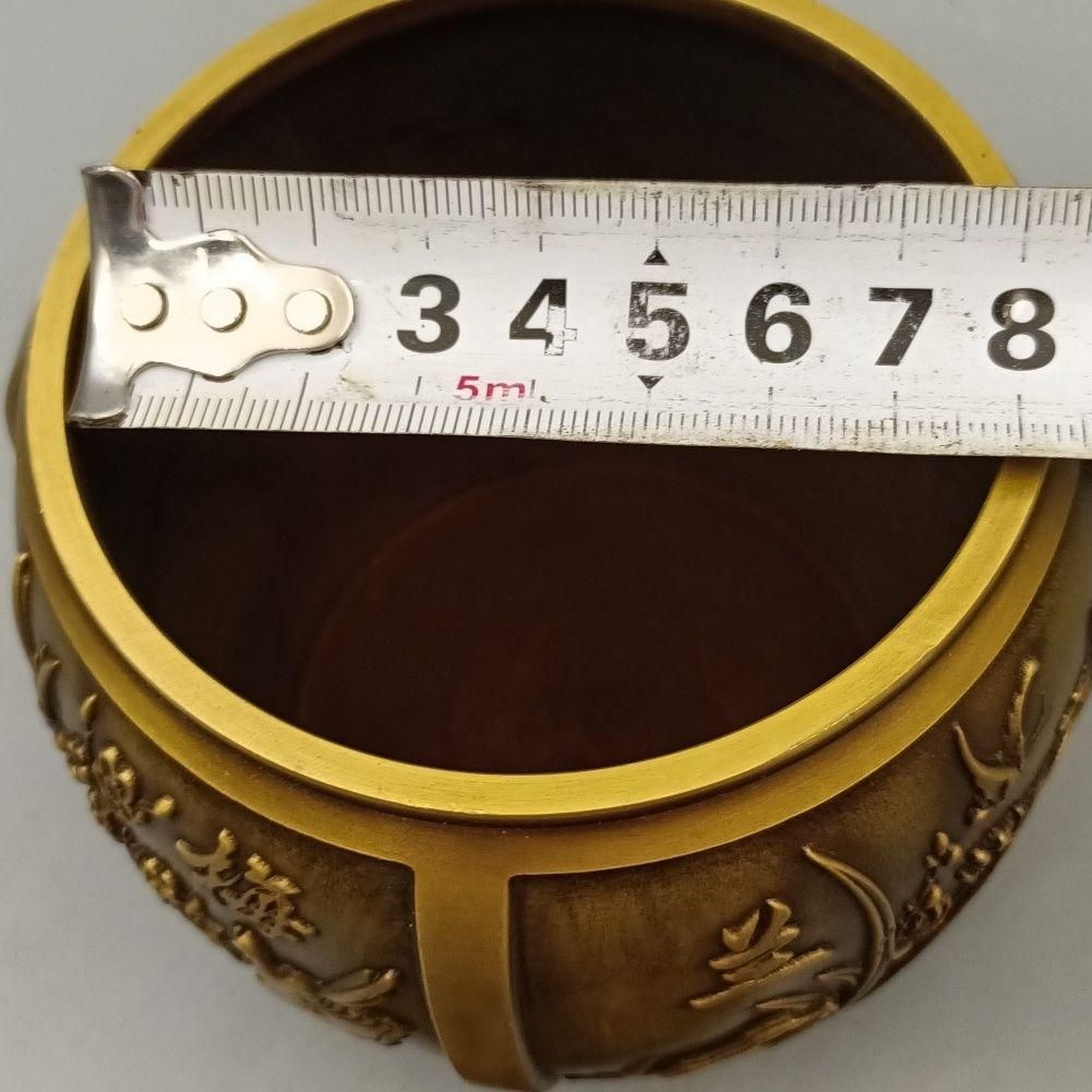 銅製 梅蘭竹菊銅缶 茶壺 茶道具 香道具 博古架 装飾品 工芸品