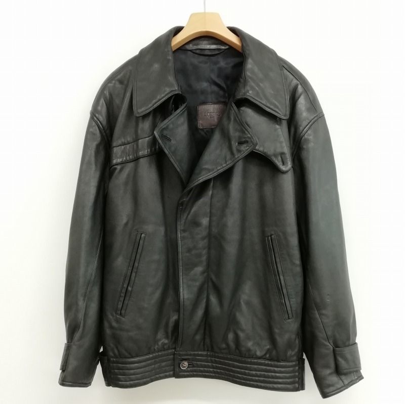 ロエベ LOEWE オールド ヴィンテージ レザー ジャケット ブルゾン 52 ロエベ LOEWE オールド ヴィンテージ レザー ジャケット ブルゾン 52