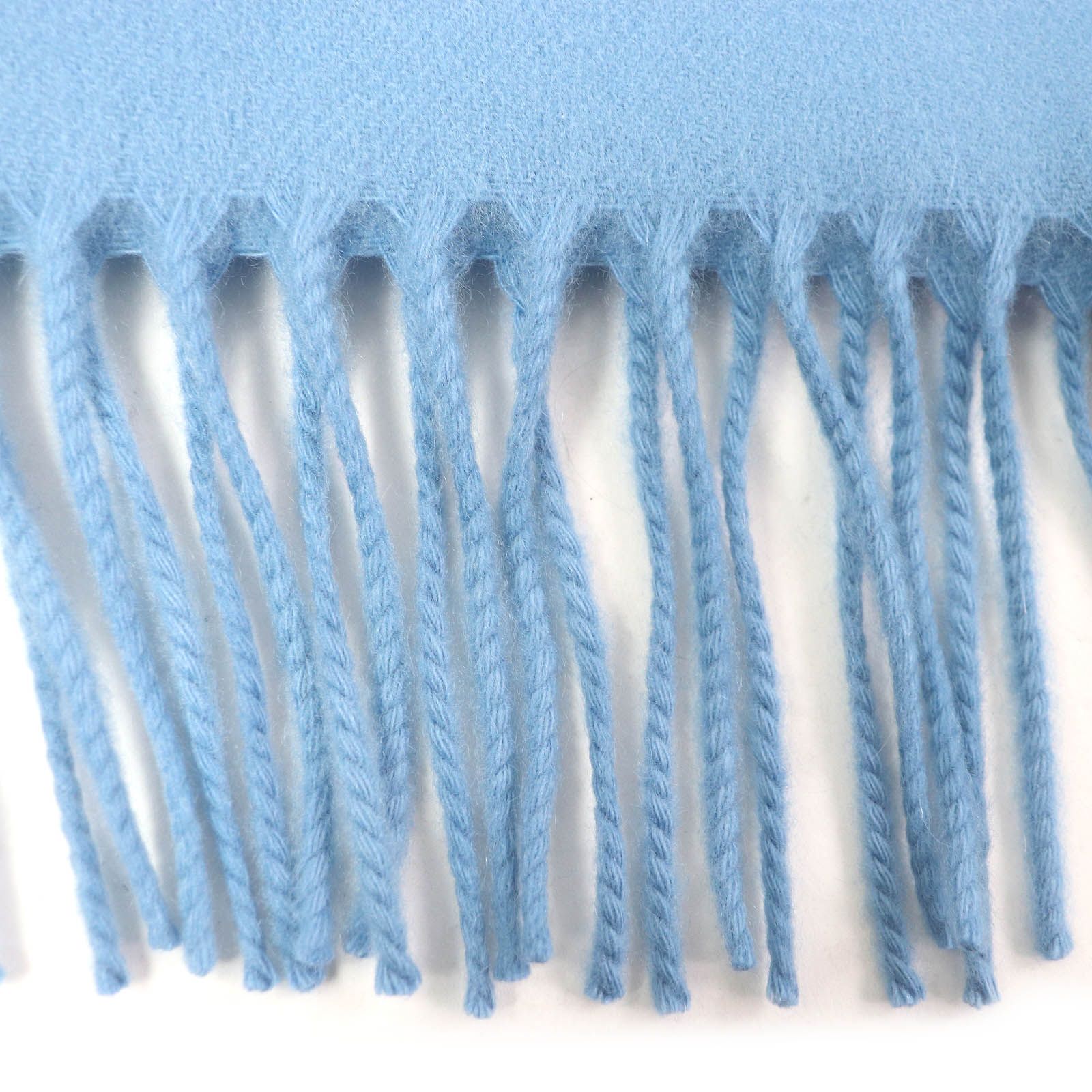 未使用品□HERMES エルメス カシミヤ100% ロゴエンブロイダリー 刺繍  