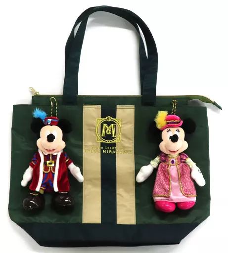 雑貨　ミッキーマウス＆ミニーマウス ディズニーホテル・エクスクルーシブ ぬいぐるみバッジ付きトートバッグ 「ディズニー」 東京ディズニーランドホテル宿泊者限定 ミッキー＆ミニーのぬいぐるみバッジ付き！ディズニーホテル