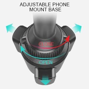 Aporia アポリア - iPhone 12用MagSafe対応車載カップホルダー 15W高速充電マウントホルダー充電器 延長 な調節 なアーム付き ドライバー-助手席用 - ブラック BRIGHTFACE_UK