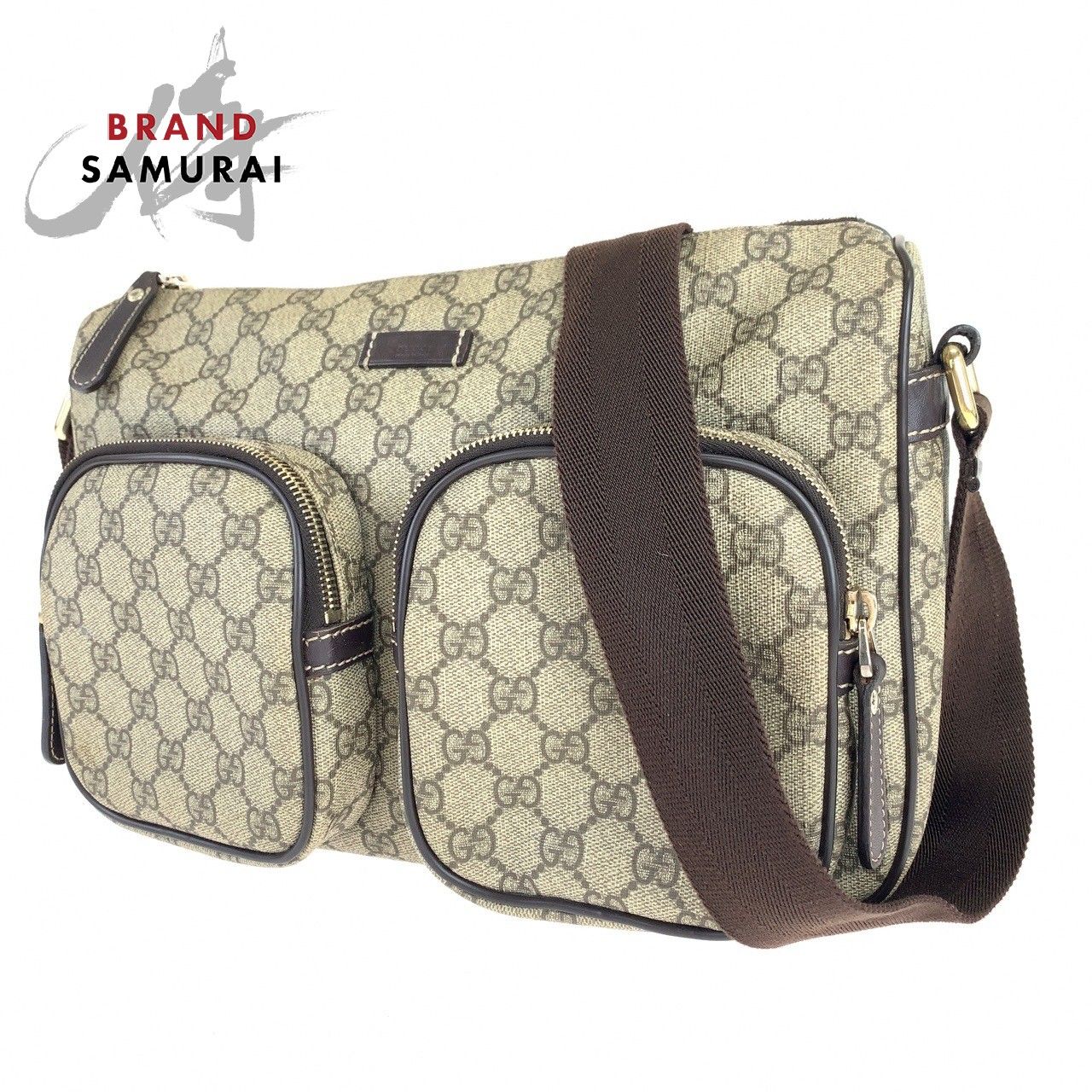 美品 GUCCI グッチ GGスプリーム 男女兼用 ブラウン 茶 GG 美品 GUCCI グッチ GGスプリーム 男女兼用 ブラウン 茶 GG