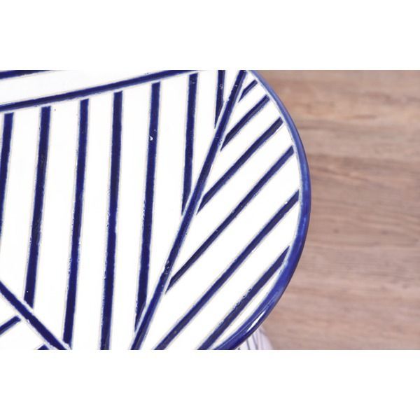 スツール オットマン 直径30×高さ45cm A 陶器製 屋外使用対応 サイドテ