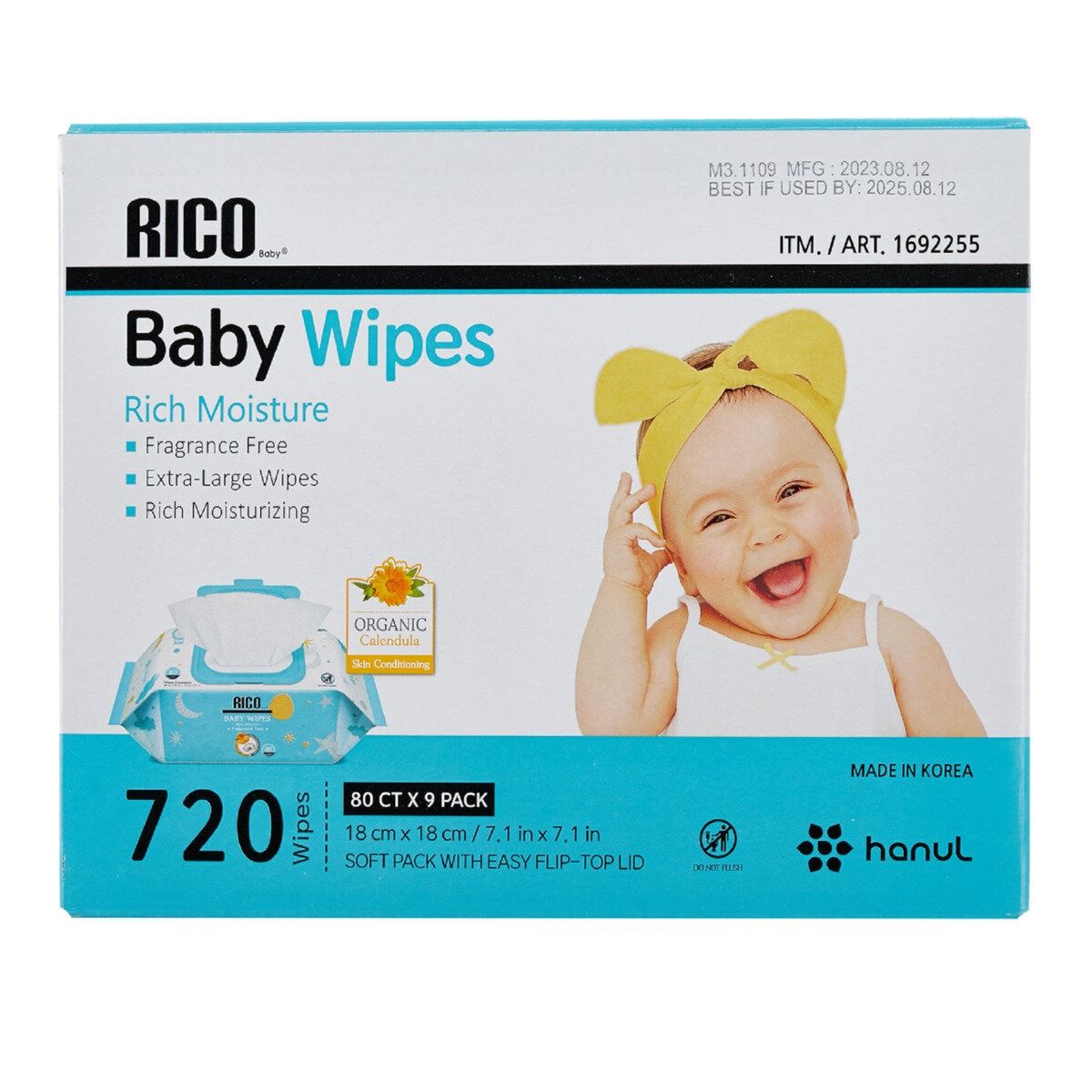 RICO 赤ちゃん用 おしりふき 720枚 ct1692255