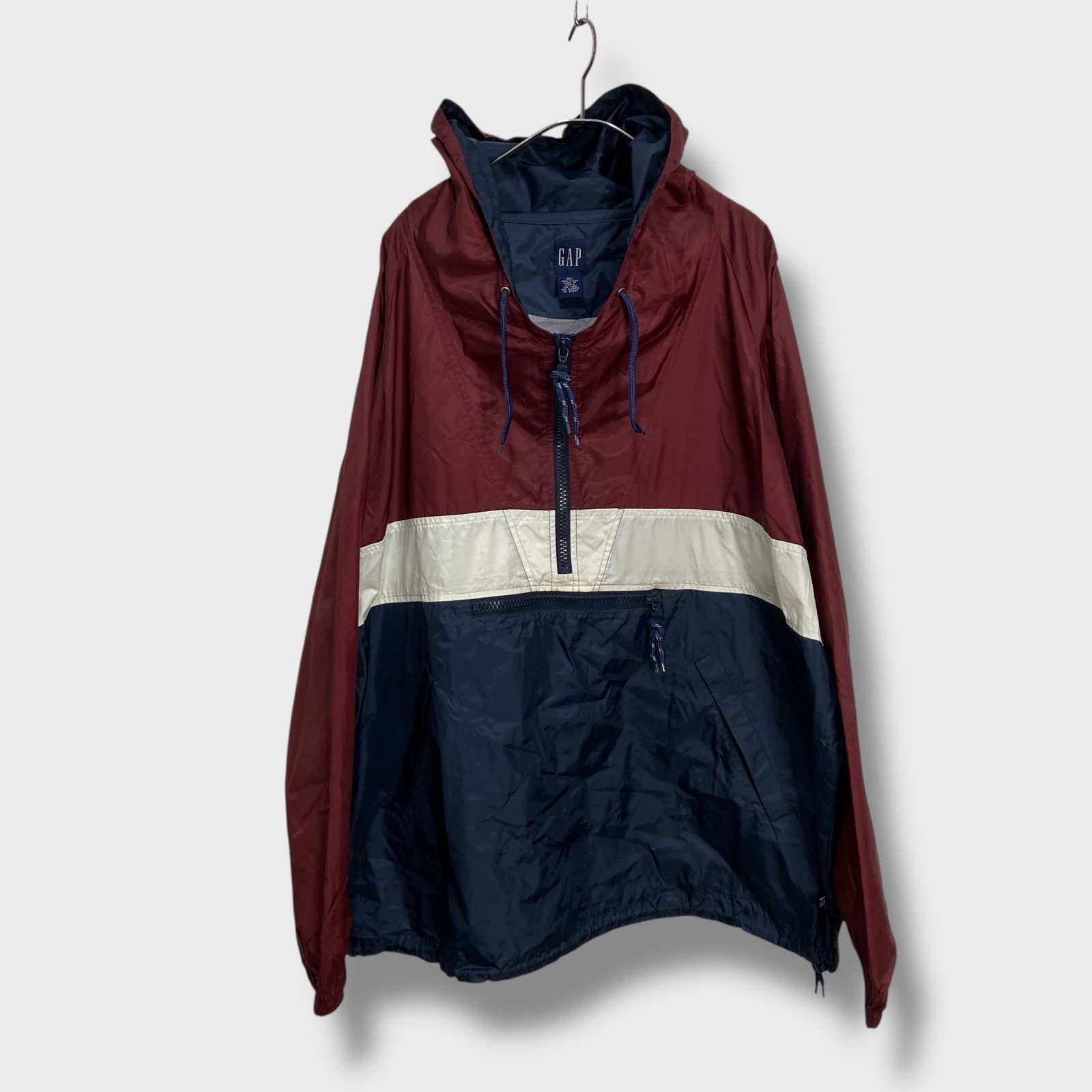 90s☆GAP☆オールドギャップ☆アノラックパーカー☆ナイロン☆ボルドー 