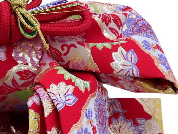 無限の可能性のある 着物美人 送料込み 七五三 女の子 結び帯 大 L 7歳 女の子着物用 七五三着物用 7歳着物用 七五三結び帯 結び帯女の子 結び帯赤 結び帯7歳 付け帯 作り帯 子供 女児 キッズ ジュニア 6 7 8歳 赤 唐花 m513006