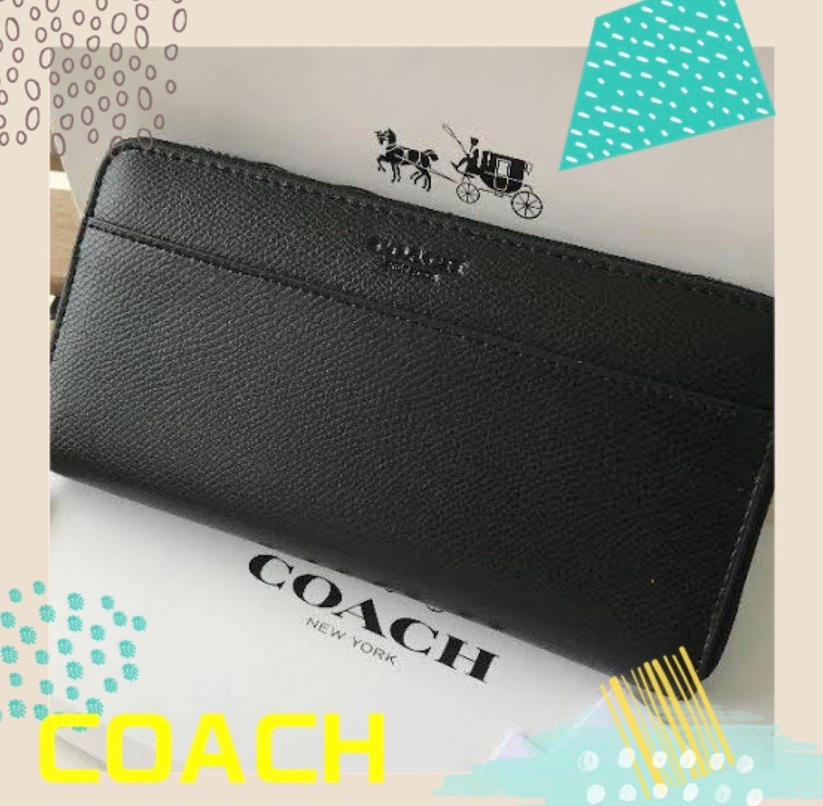 新品☆コーチ☆メンズ☆長財布☆ブラック F74977 COACH 長財布 - メルカリ