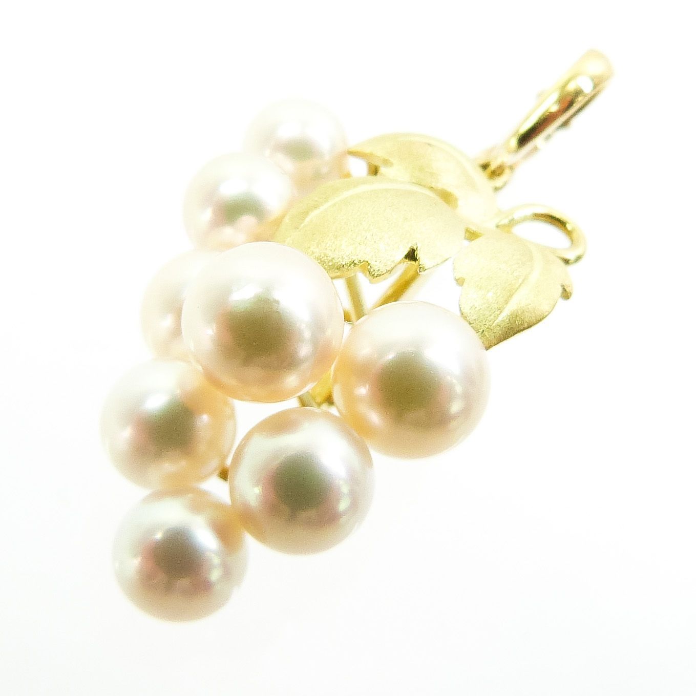 チャームk18 真珠のぶどうペンダントトップ - チャーム