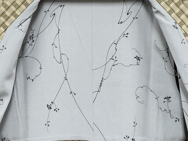 平和屋本店□極上 道中着 ロング丈 単衣 越後華織 伝統工芸士 根津儀