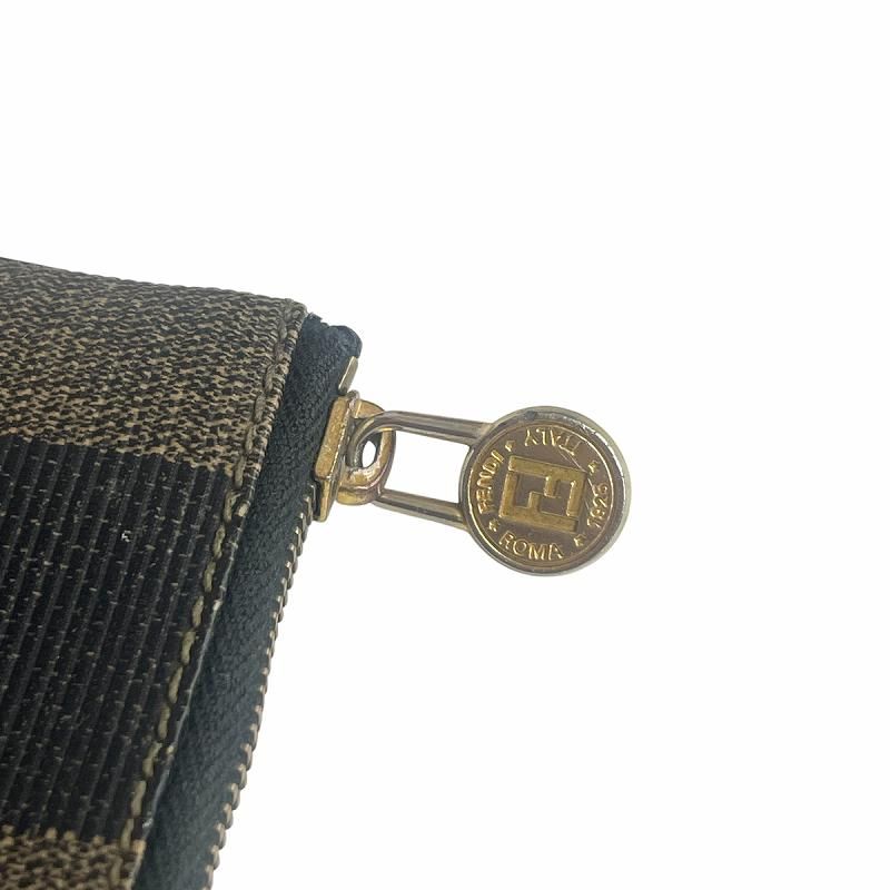 フェンディ FENDI ペカン柄 コインケース 小銭入れ ロゴ 茶