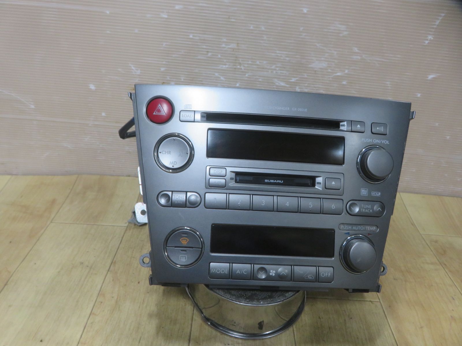 動作保証付★A8/スバル純正 BL5 BP5 レガシィ　GX-203JE/GX-203JEF2 6CDチェンジャー MD　オーディオ　デッキ　CD  MD再生OK