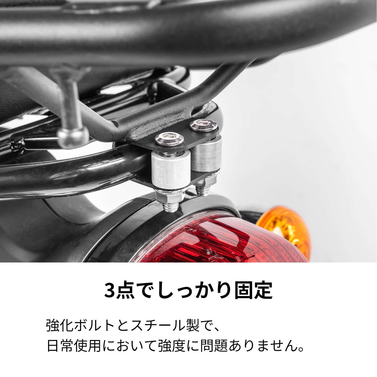 商品 HI-LINE バイク リアキャリア クロスカブ スーパーカブ 延長キャリア スチール製 丈夫 荷物積載 リアボックス トップケース対応 バイク 荷台 荷掛けフック付き カブ カスタムパーツ 外装 日本語取扱説明書付き FFCRYSTALESIA_COM