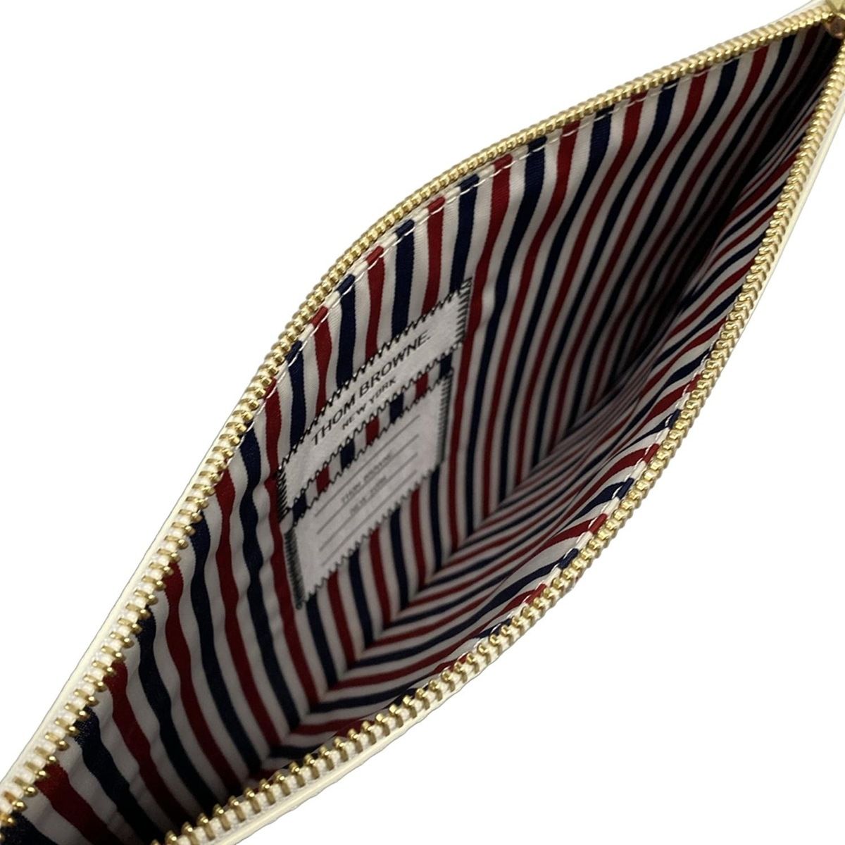 THOM BROWNE(トムブラウン) クラッチバッグ美品 - ブルー×ライト  