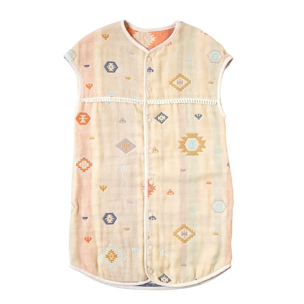 10mois ディモワ -BOBO ふくふくガーゼ 6重ガーゼ スリーパー ジュニアサイズ トーテム 21141014