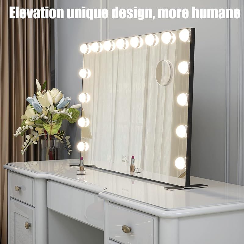 通常販売価格品質保証。 Wonstart女優ミラー 62x91cm ハリウッドミラー卓上 大型 壁掛け|卓上両用 16LEDライト付き 3色ライトモード 明るさ調節 記憶機能 卓上ミラー 大きい 10倍拡大鏡付き 1 力強い