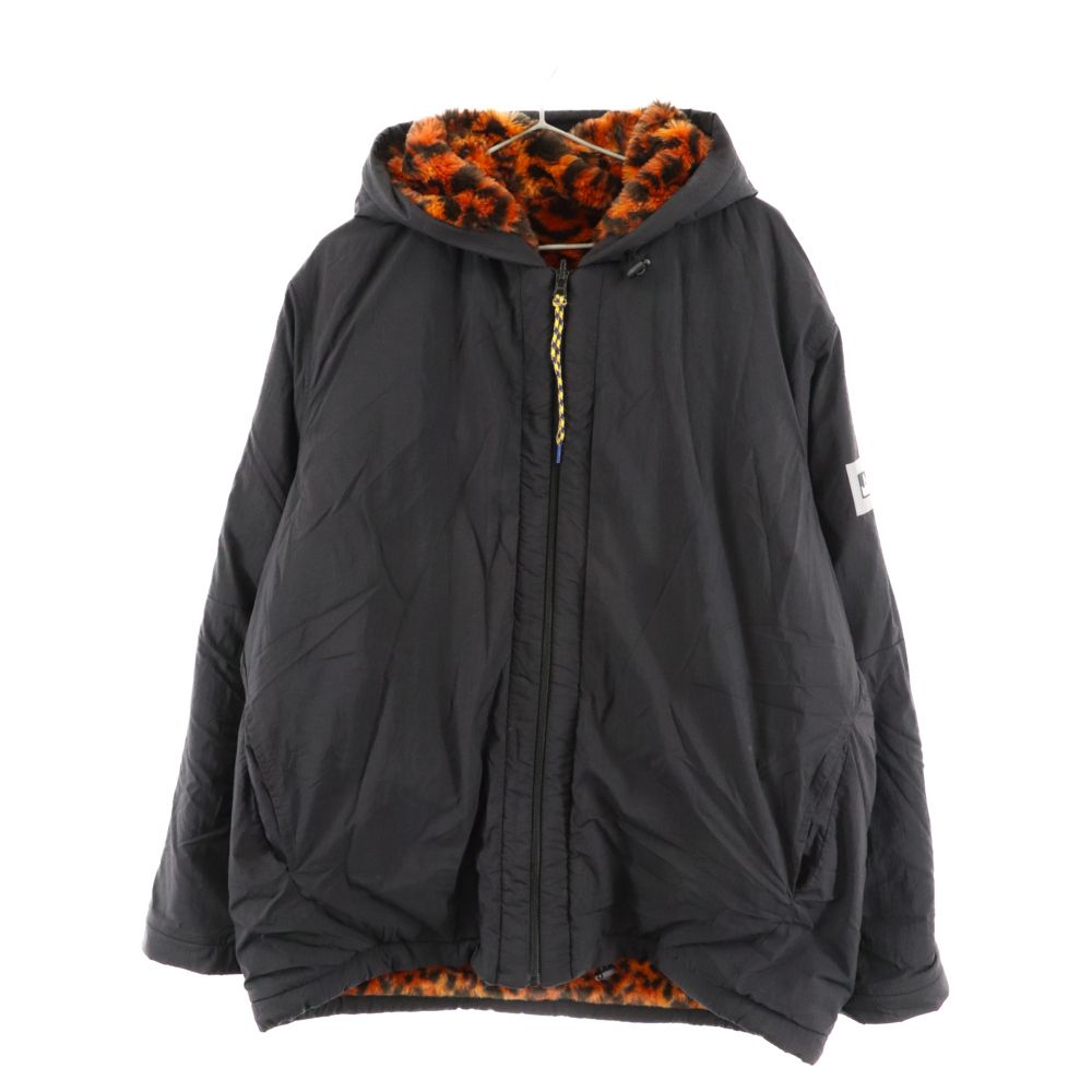 Aries (アリエス) 19AW Reversible Furry Leopard Parka リバーシブルレオパードファージップアップフーデッドジャケット  ブルゾン ブラック ブラウン FQAR70014 - メルカリ