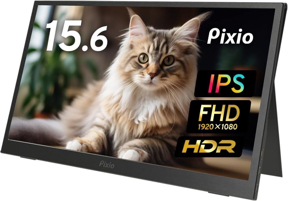 【美品】 Pixio PX160 モバイルモニター 15.6インチ FHD IPS 60Hz 薄型 軽量 USB Type-C HM0726 0829ML003 0120240827100214