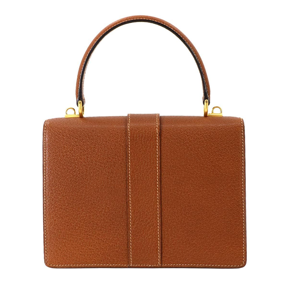 美品 グッチ GUCCI 2way ハンド ショルダー バッグ レザー ブラウン 