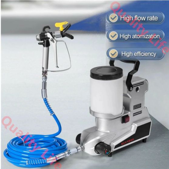 1600W エアレス ペイント スプレー マシン 2L 小型 ポータブル 電動 スプレー ガン ハイパワー ホーム ペイント 商業用 DIY便利屋に最適