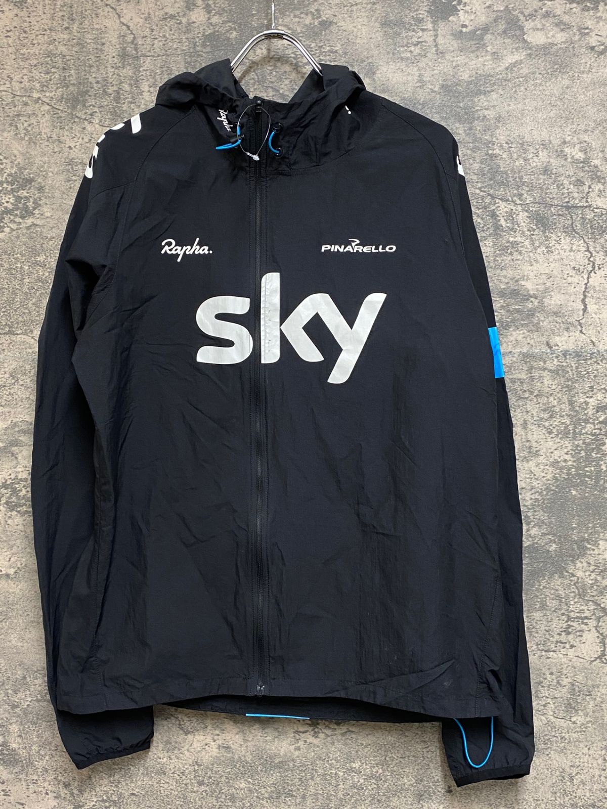 JN160 ラファ Rapha SPRAY JACKET 長袖 ウィンドブレーカー 黒 L TEAM Sky