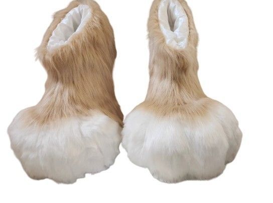 着ぐるみ ケモノ足 猫の足 茶色 フリーサイズ ケモノ脚 ファースーツ ケモノ fursuit ぬいぐるみ コスプレ コスチューム