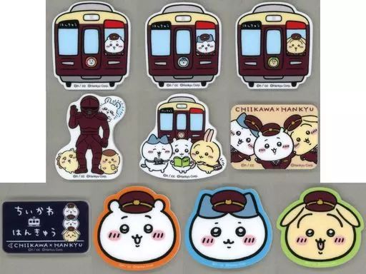 雑貨　全10種セット 「ちいかわ×阪急電車 CHIIKAWA × HANKYU トレーディングアクリルマグネット」 ちいかわ 阪急電車なトレーディングアクリルマグネット（全10種
