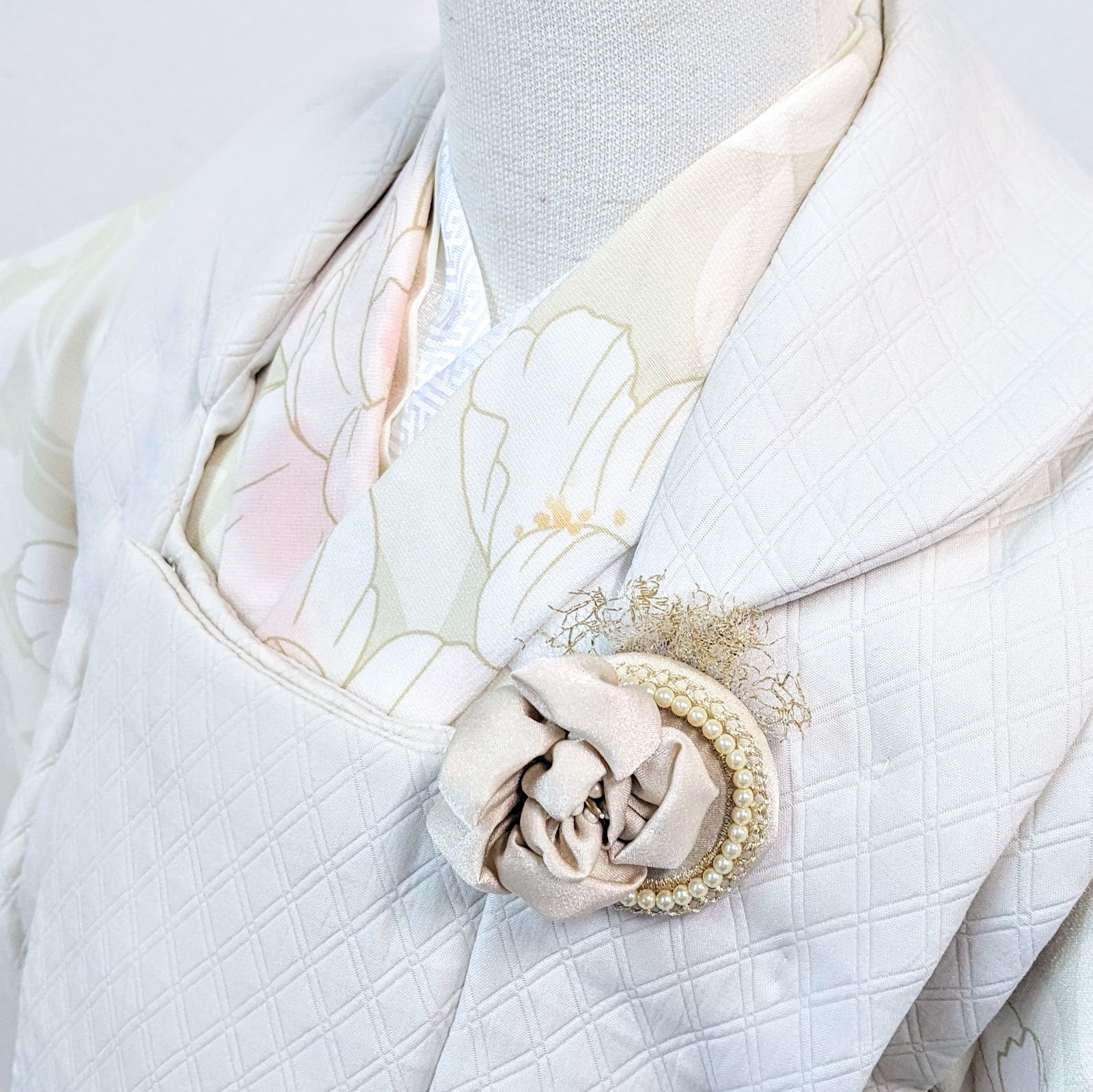 花わらべ ブランド 女の子 七五三 被布 着物セット 水彩花 くすみ  