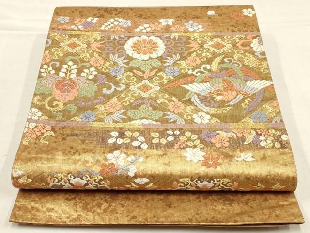 【舞】A36 引箔　風景画　六通袋帯　正絹 舞】A36 引箔 風景画 六通袋帯 正絹 - メルカリ