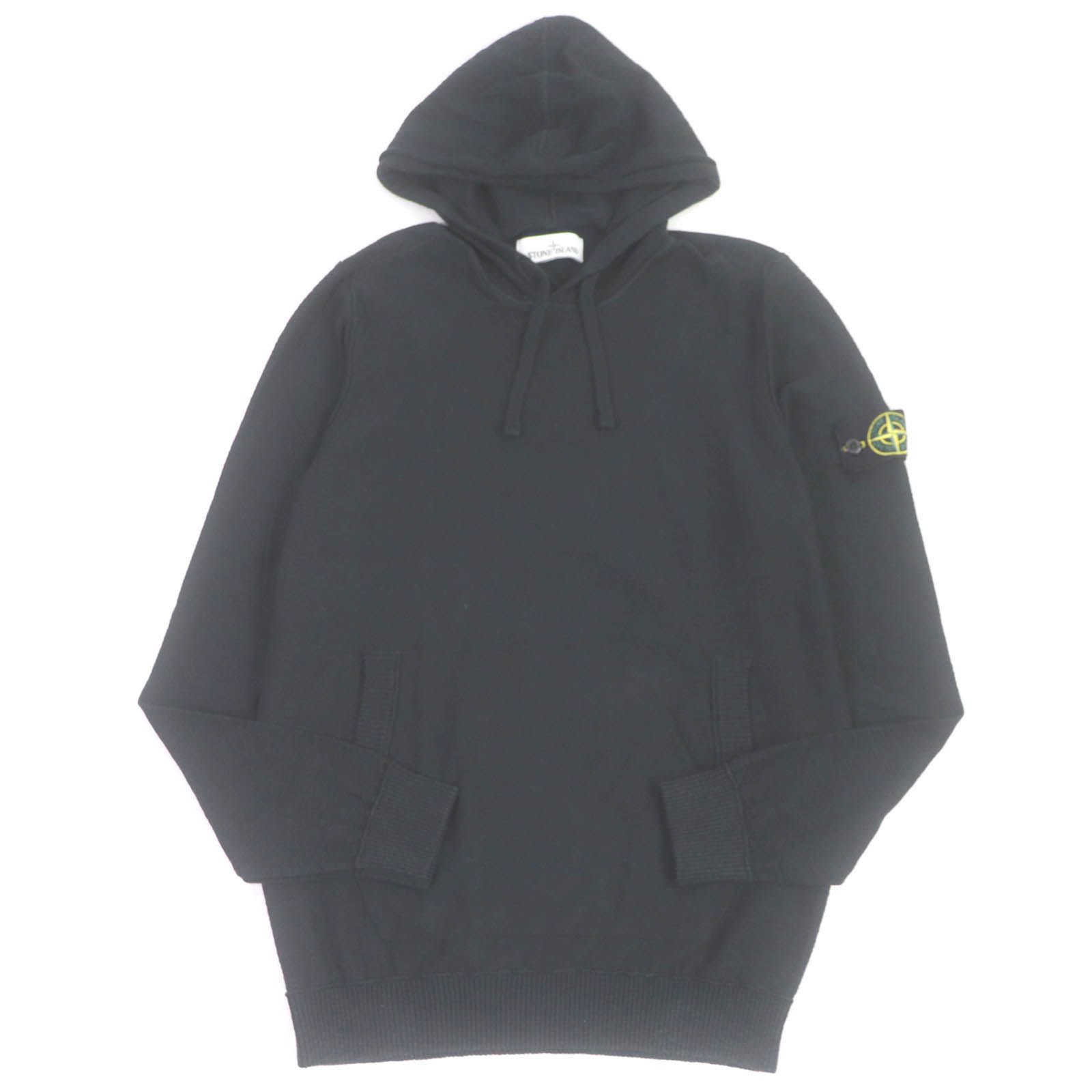 美品□STONE ISLAND ストーンアイランド 20SS 7215505B0 ロゴワッペン プルオーバー フーディー ニットパーカー ブラック L  正規品 メンズ - メルカリ