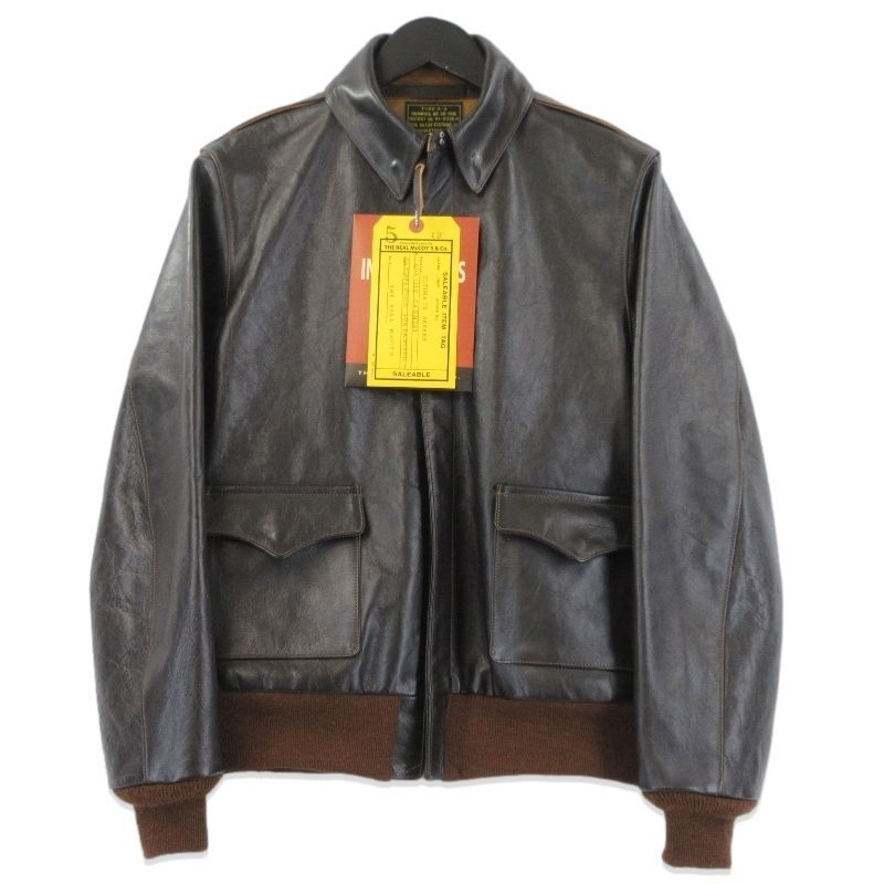 REAL McCOY S リアルマッコイズ フライトジャケット A-2 MJ18101 ホースハイド 日本製 ブラウン 40 タグ付き 70016936