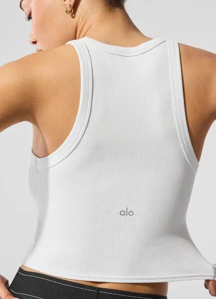alo ホワイト クロップトップ ヨガウェア Sサイズ