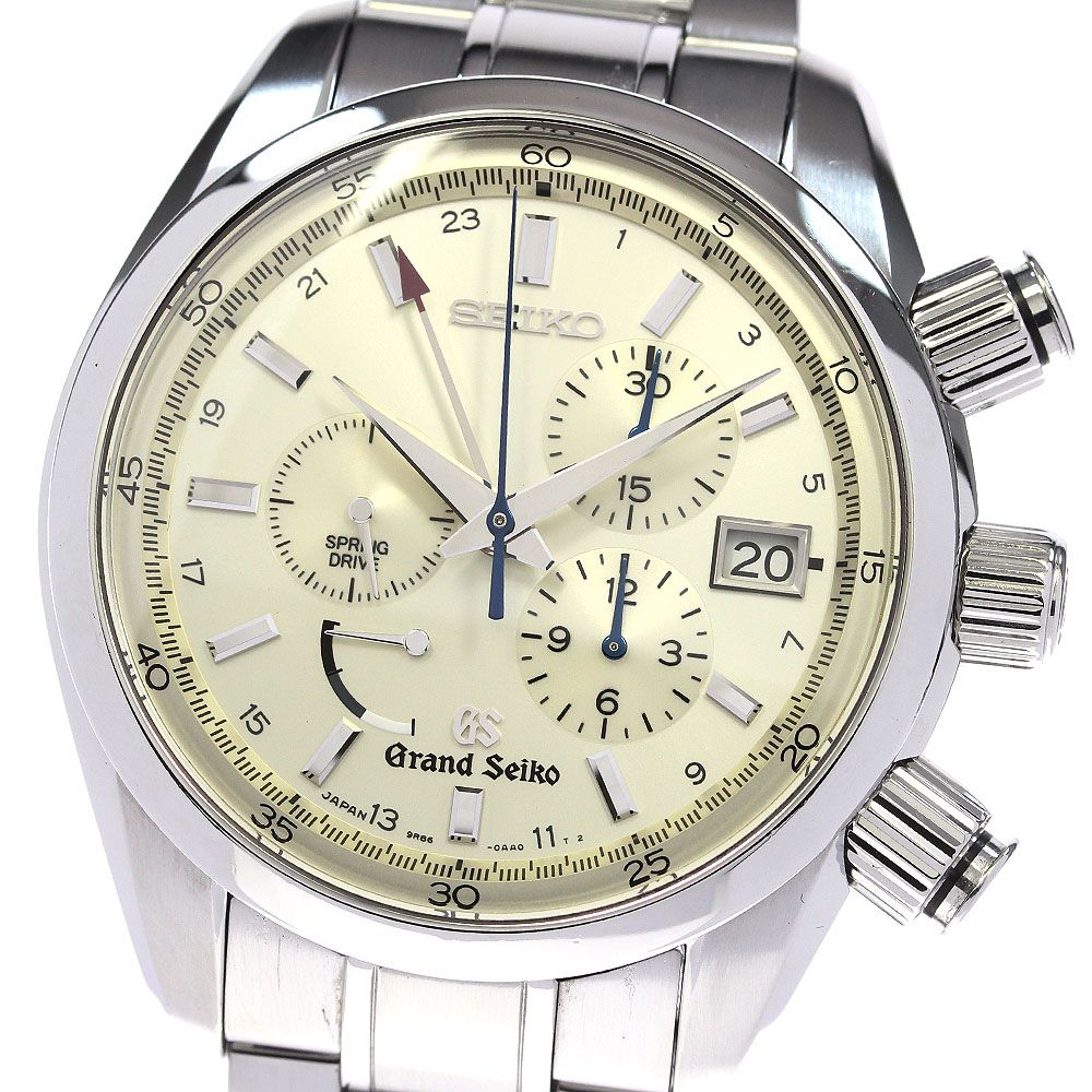 ビーバレル 手巻き時計 BB0052 シルバー クロノグラフ レザー b-barrel