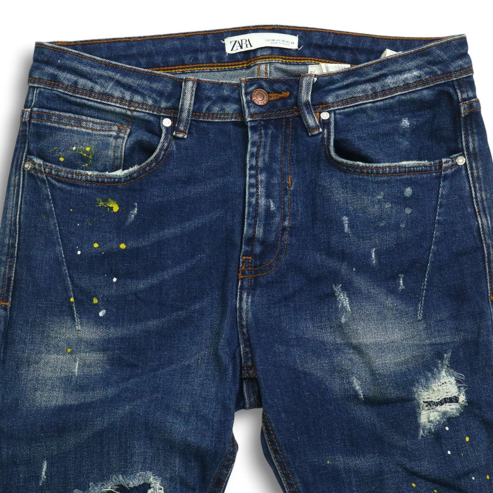 ZARA ザラ マン 現行タグ☆ ダメージ&リペア加工 ストレッチ 