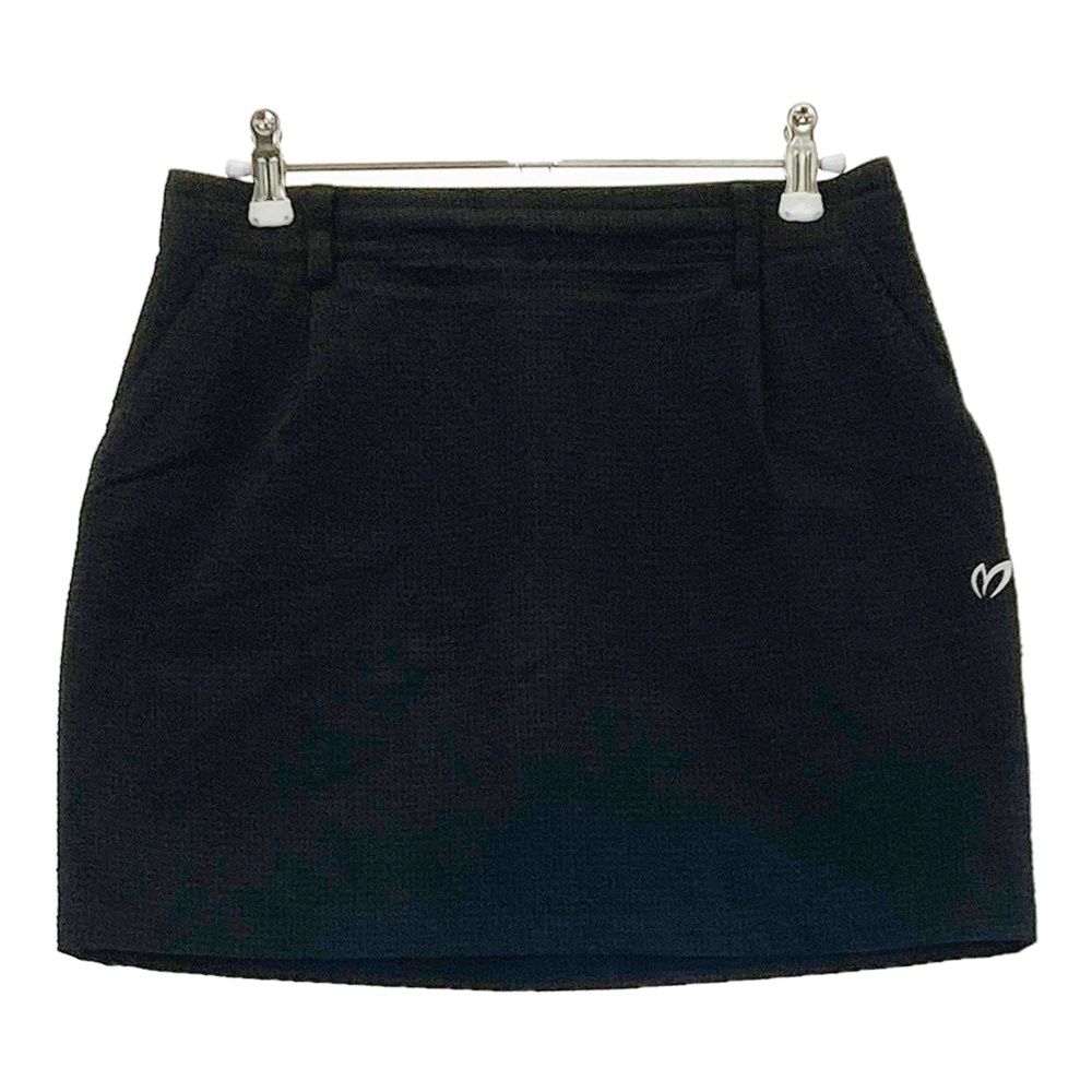 サイズ：0 MASTER BUNNY EDITION マスターバニーエディション 2025年 シアサッカースカート ブラック系 [240101516275] ゴルフウェア レディース ストスト