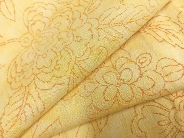 平和屋着物▽上質な紬　単衣　唐草花文　正絹　逸品　AABC0374fy 平和屋着物▽上質な紬 単衣 唐草花文 正絹 逸品 AABC0374fy - メルカリ