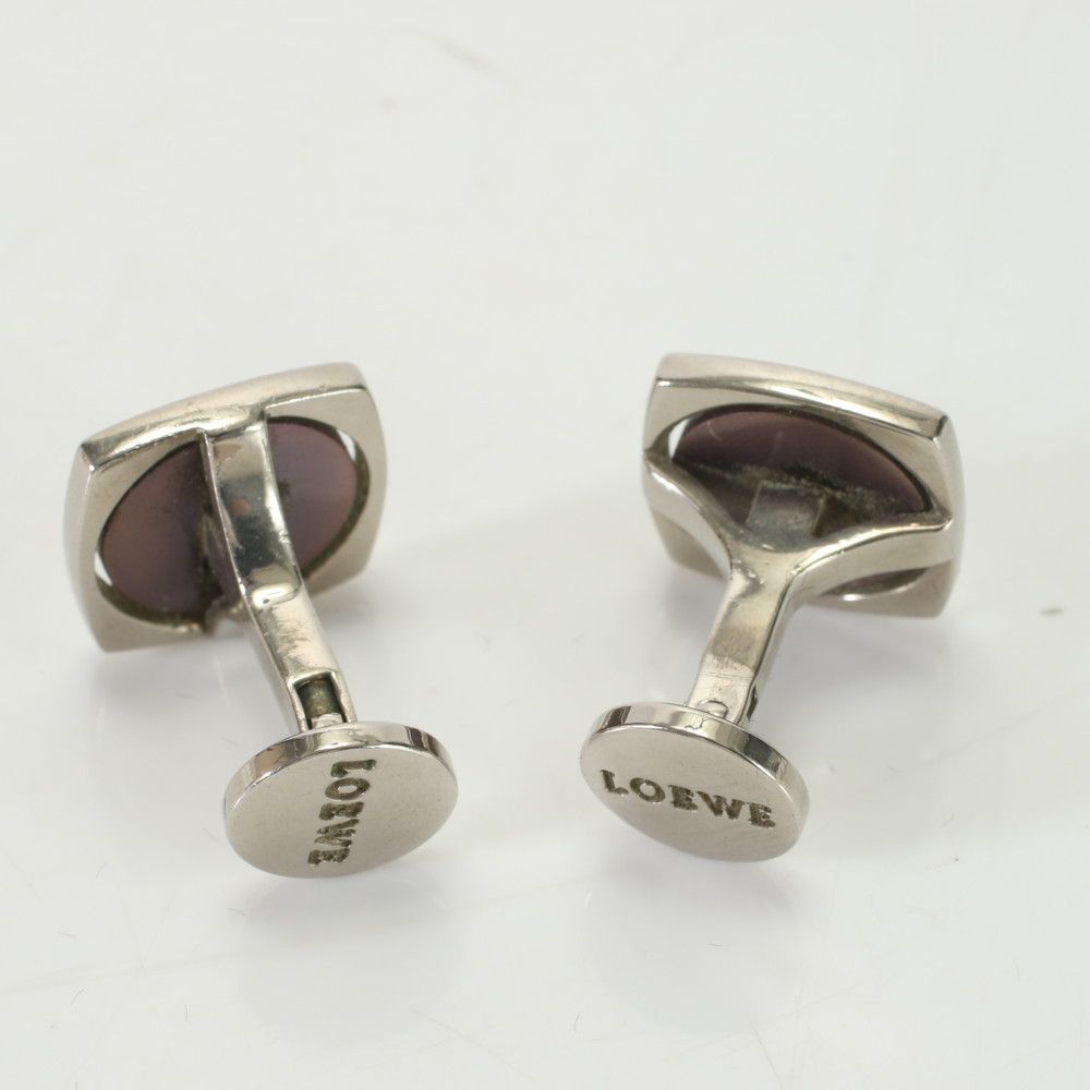 LOEWE ロエベ　カフス　シルバー　ノット ロエベ アナグラム カフス ボタン シルバー スーツ ビジネス