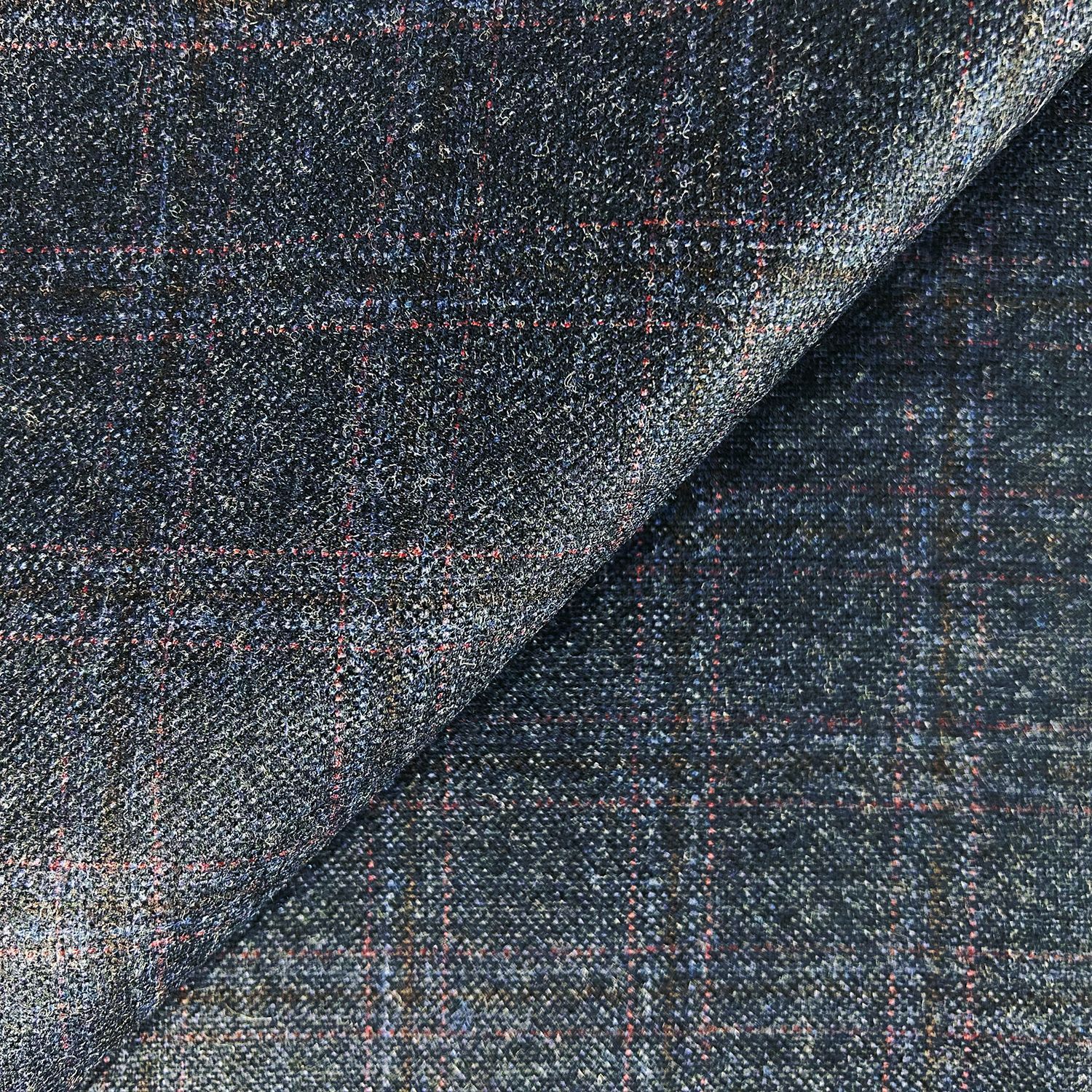 新品★上質 ITALY生地 Garlanda ガルランダ カシミヤ混 ウール ストライプ ステンカラーコート L 黒系 ロング ビジネスコート ◆7636◆ イタリア製 高級スーツ生地 GARLANDA ガルランダ 服地 ニューウール100