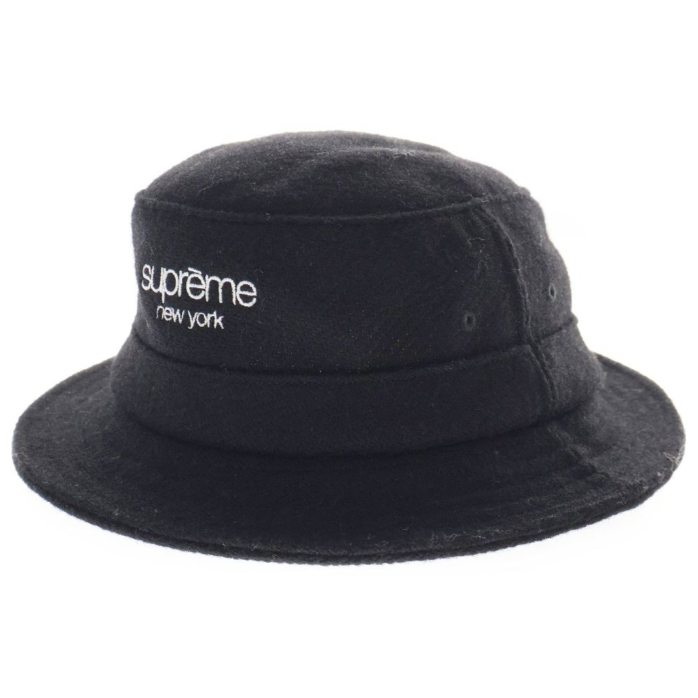 SUPREME (シュプリーム) 21AW × Harris Tweed Classic Logo Crusher ハリスツイード クラシックロゴ クラッシャーハット ブラック