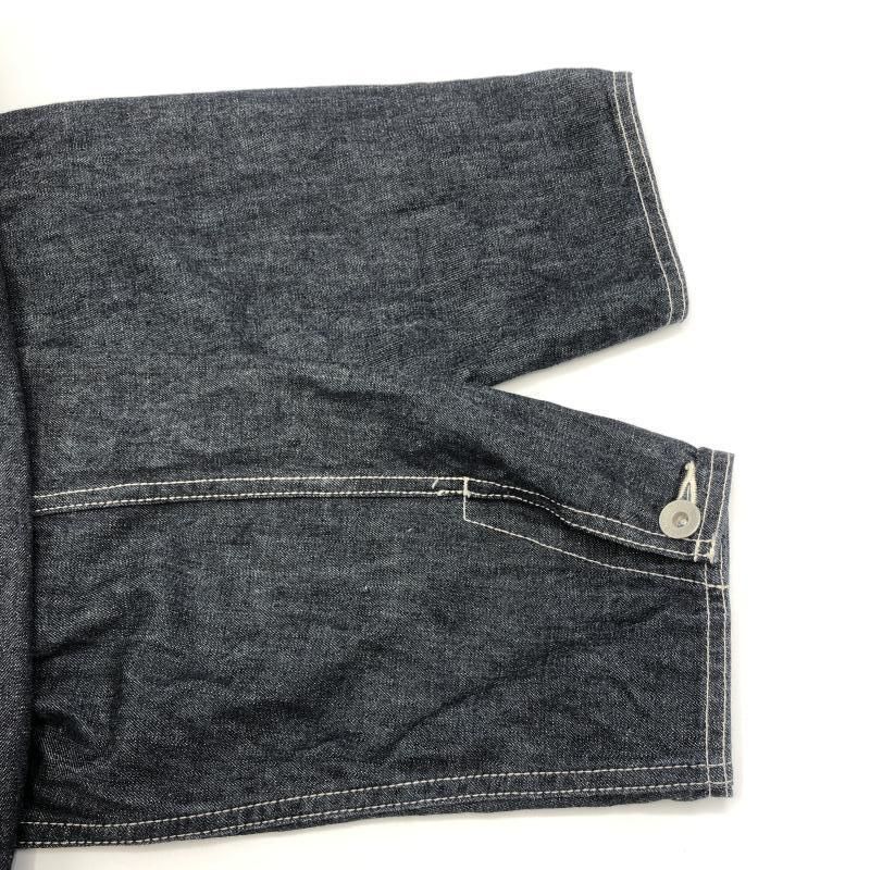 中古】NEIGHBORHOOD ノーカラー デニムジャケット L ブラック