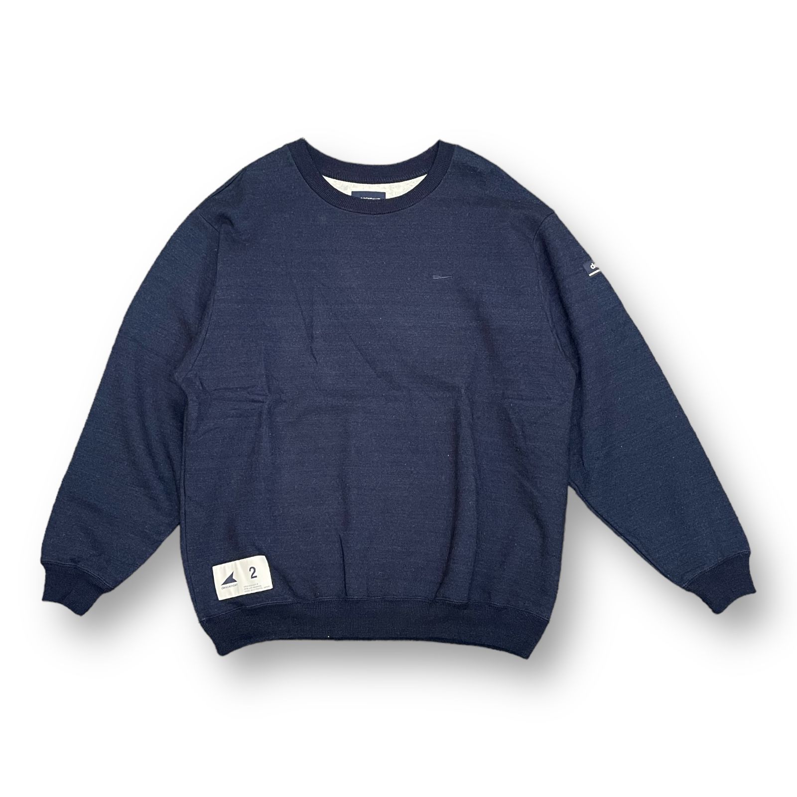 定価24200円 新品 DESCENDANT 22AW HORIZON INDIGO CREW NECK ホライゾン インディゴ クルーネック  スウェット トレーナー ディセンダント 222ATDS-CSM21 2 56705A