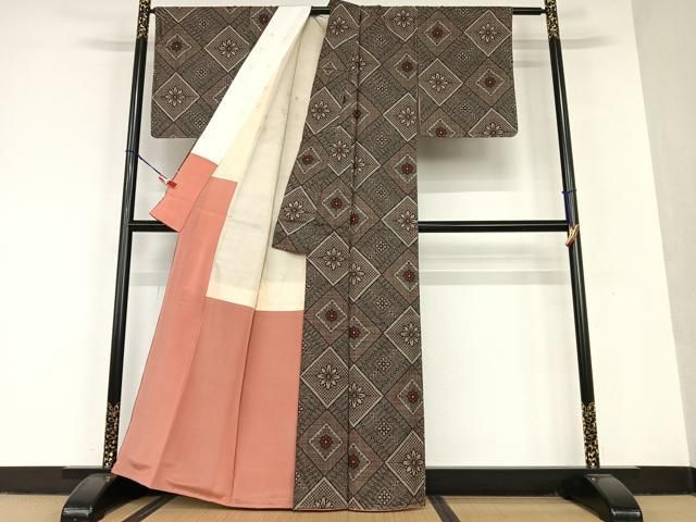 平和屋着物○本場大島紬 龍郷絣 花菱文 正絹 逸品 AAAU8398zg - メルカリ 