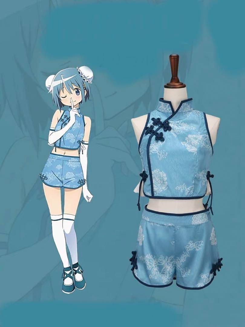 美樹さやか　チャイナガールver コスプレ衣装　中華　魔法少女まどか☆マギカ 新品未使用 美樹さやか チャイナガールver コスプレ衣装 中華