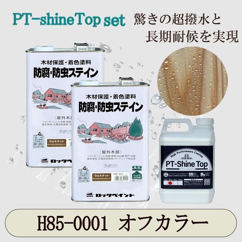 ナフタデコールオフカラーと PT-Shine Topのお得なセット4Lx2＋2kg