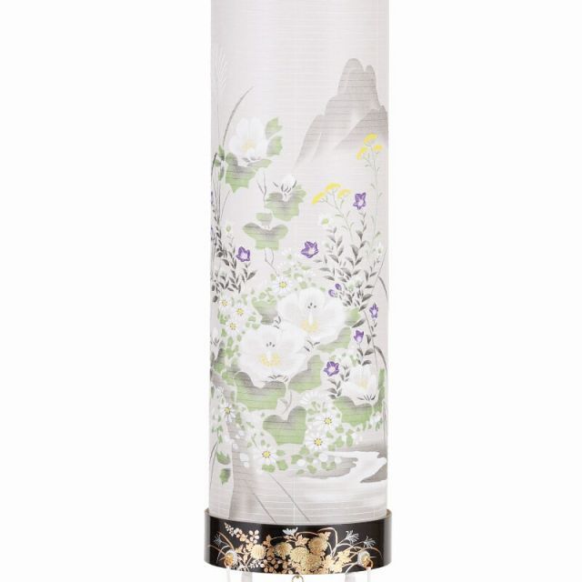 盆提灯 八女提灯 吊り提灯 住吉 蒔絵絵入 9号 長さ152cm P25 8219-09300 電気コード式 初盆 お盆