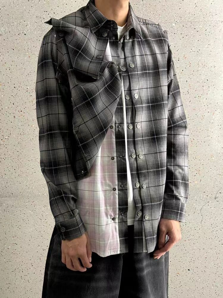 Y/PROJECT SNAP OFF FLANNEL SHIRT