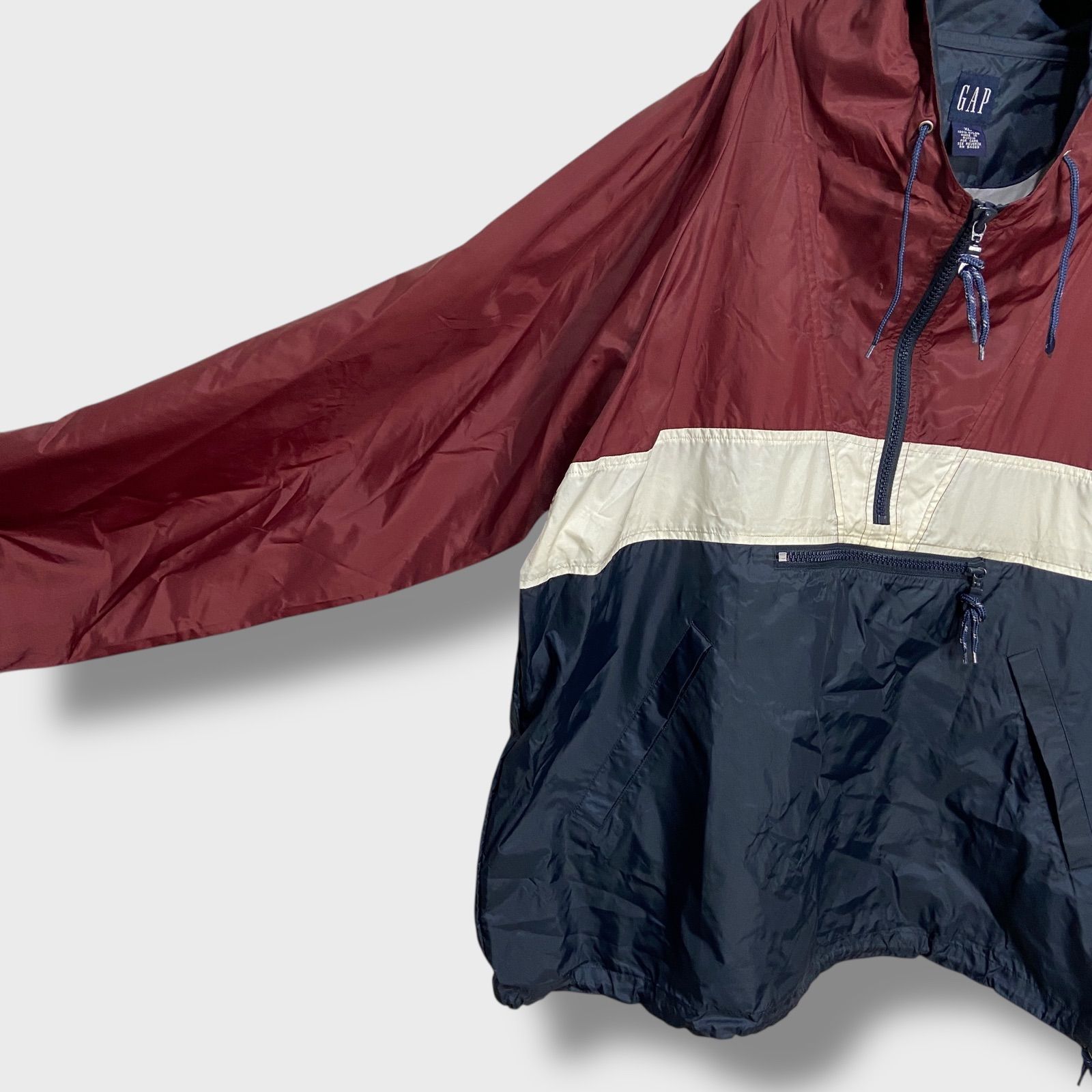 90s☆GAP☆オールドギャップ☆アノラックパーカー☆ナイロン☆ボルドー