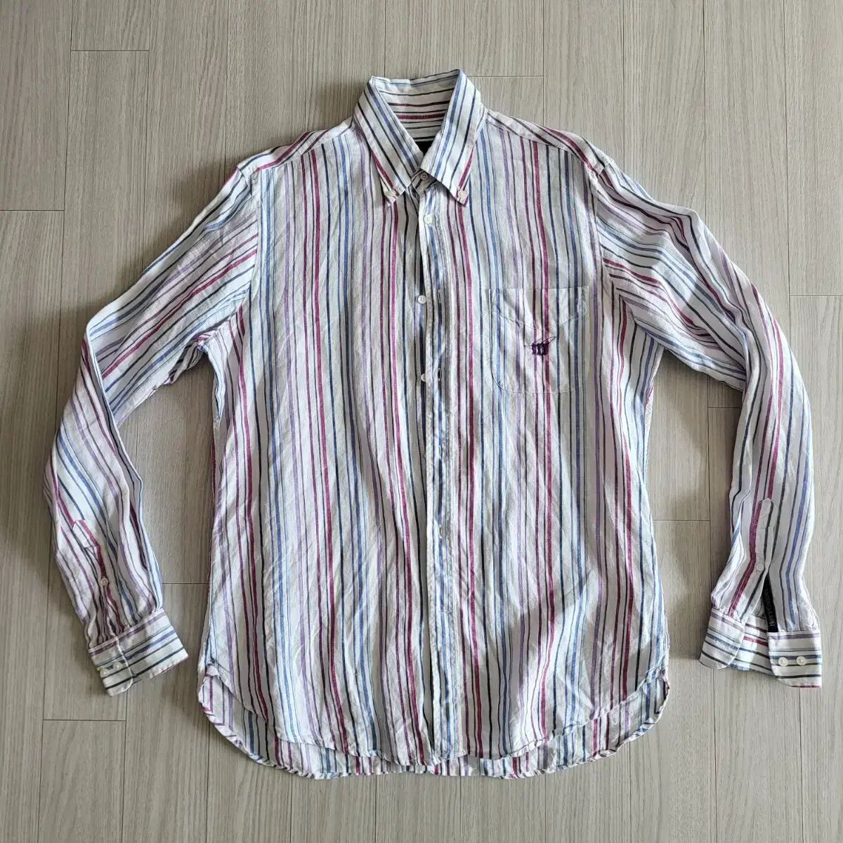 ヘンリーコットンズ　シャツ　チェック　刺繡　コットン100　41-16　XL ヘンリーコットンズ半袖シャツ チェック コットン 刺繍 ゴルフ