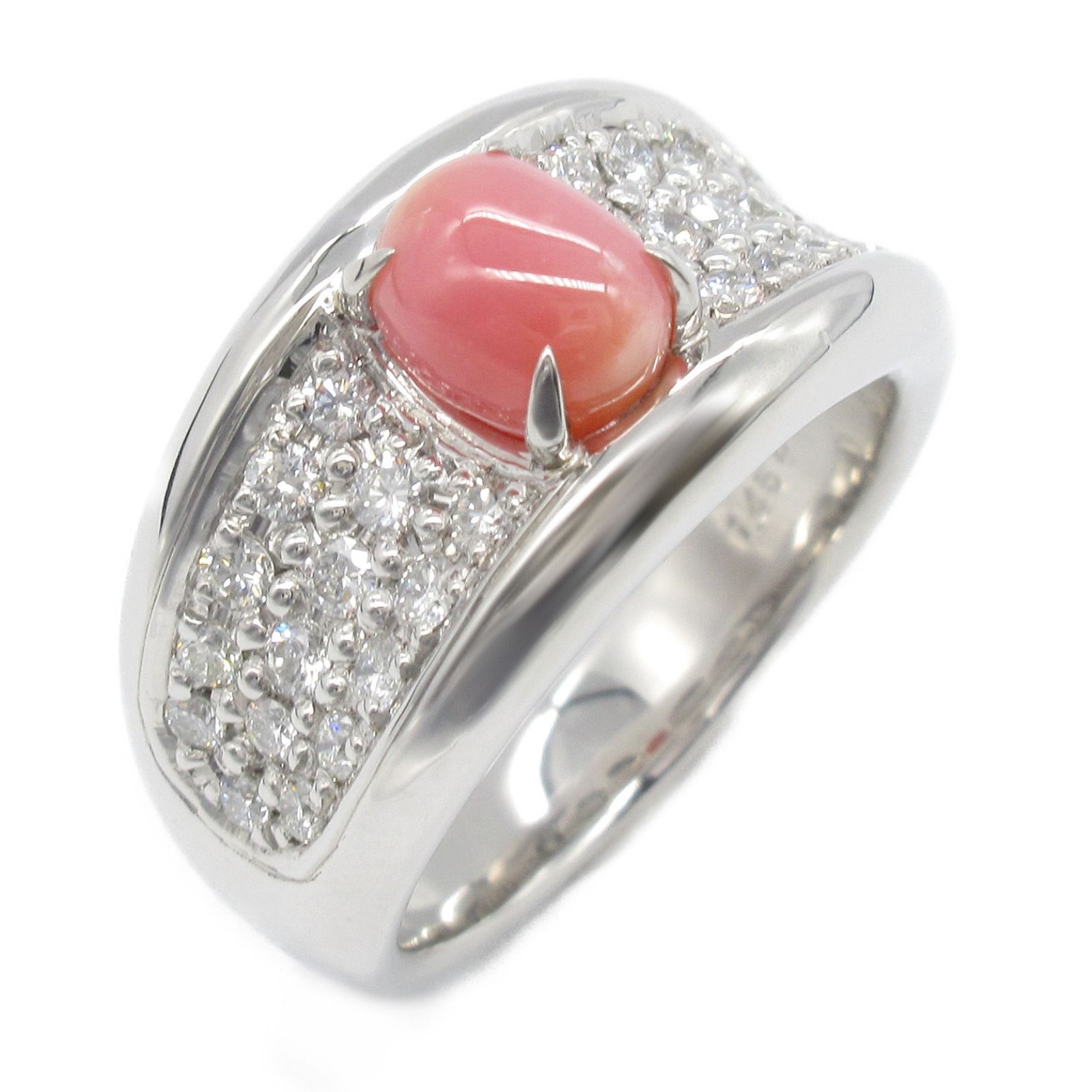 ジュエリー JEWELRY リング 指輪 コンク真珠 ダイヤモンド リング ｺﾝｸ真珠 14.5g 11.5 Pt900プラチナ ダイヤモンド リング レディース Used A