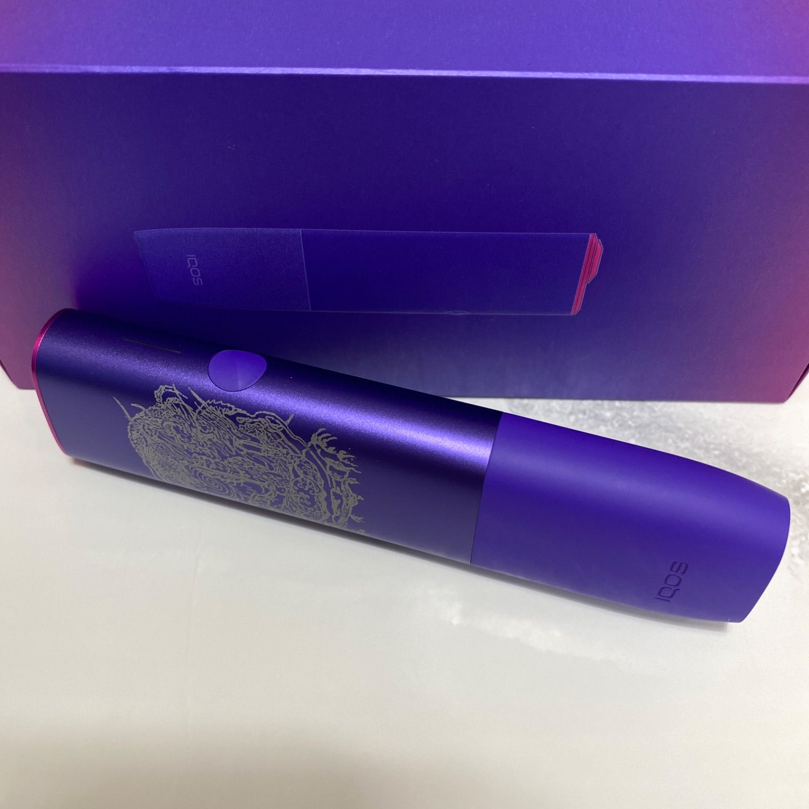 １iQOS ILUMA ｉone 黒　レーザー加工　アイコス イルマ ｉワン　龍 IQOS - iQOS ILUMA ONE イルマワン レーザー加工 祈り手