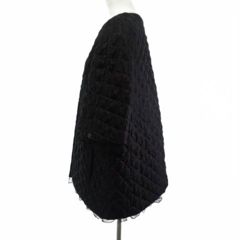 人気アイテム安い通販。 シャネル CHANEL P56852V43056 ジャケット キルティング 半袖 ココマーク 黒 ブラック 42 共振